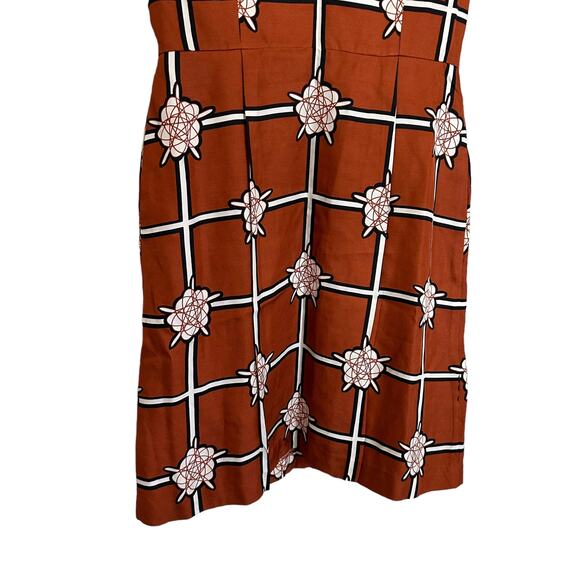 Fossil | Size 4 Galaxy Solar System Dress Burnt Orange Short Sleeve Striped - Picture 3 of 11